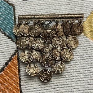 Gold Coin Brooch